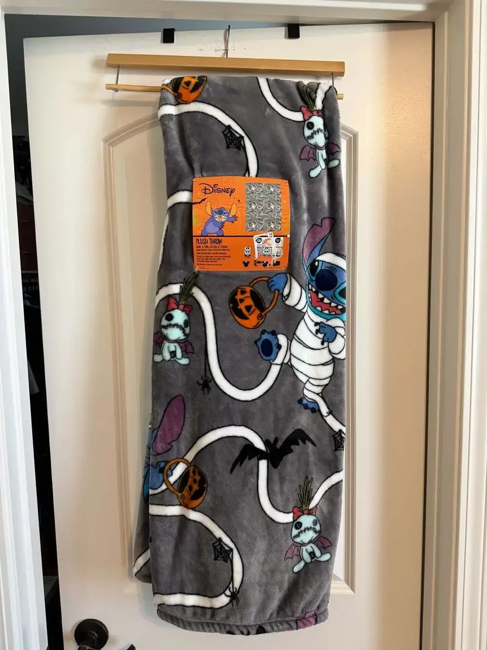 Disney Lilo & Stitch Halloween Mummy Costume Plush Throw Blanket 50 in x 70 in